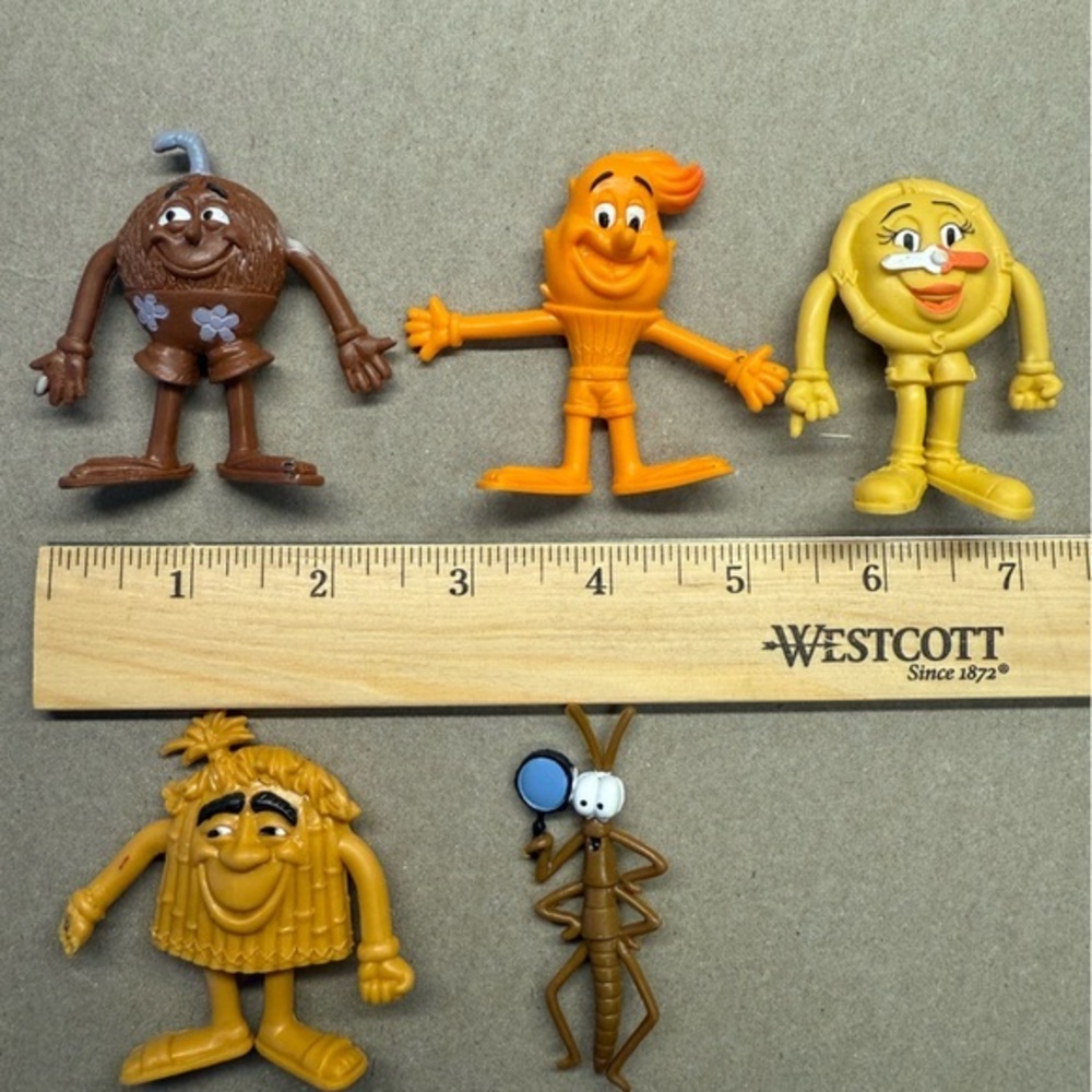 Vintage Bible Memory Buddies Lot Of  5 Figures With Bible Verses